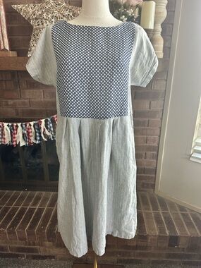Clad & Cloth Mixed Print Midi Dress S Cottagecore Boho